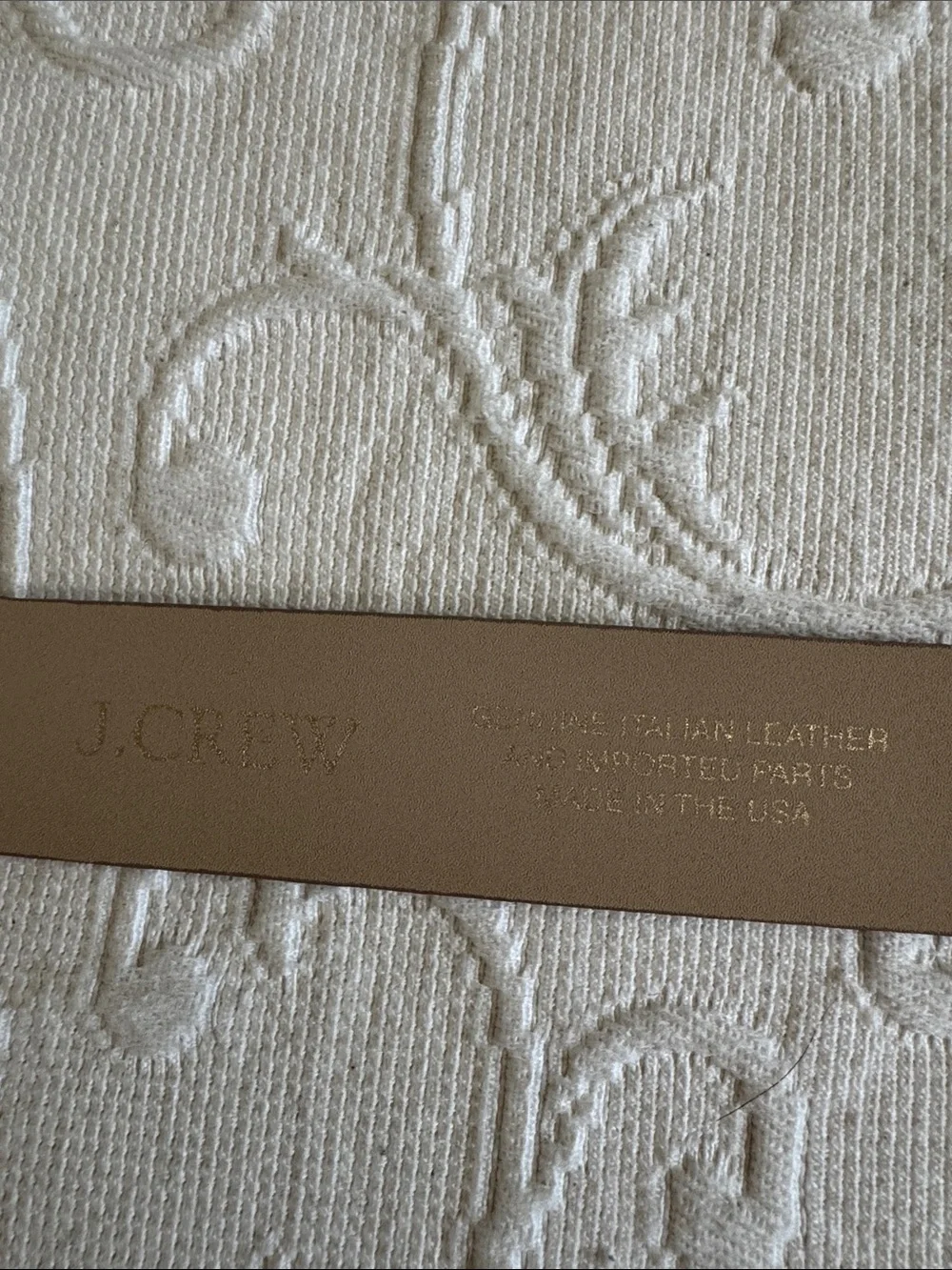 J. Crew Pale Pink Genuine Italian Leather Belt with Gold Buckle - Picture 4 of 9